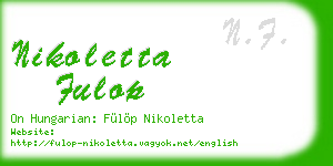 nikoletta fulop business card